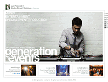 Tablet Screenshot of generationevents.com